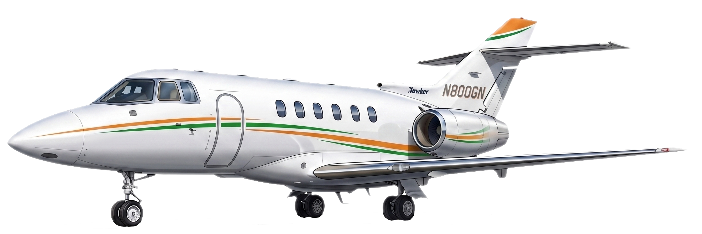 Hawker 800 N800GN — back to the crew schedule
